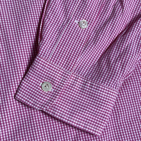 VTG NWOT 90s Ralph Lauren Mens‎ Shirt L Blake 100% Two-Ply Cotton Gingham Check - Picture 7 of 14